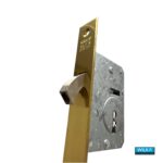 Κλειδαριά γάντζου Γερμανίας WILCA ορειχάλκινη 1150 συρόμενων πορτών 40mm χρυσή με σπαστό κλειδί 2