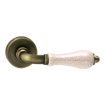 Πόμολο Πόρτας Viometale Μπρονζέ Κρακελέ Πορσελάνη vio 06.770 Ροζέτα 50x143 1