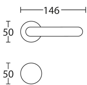 Πόμολο Πόρτας Conset C1855 διαστάσεις
