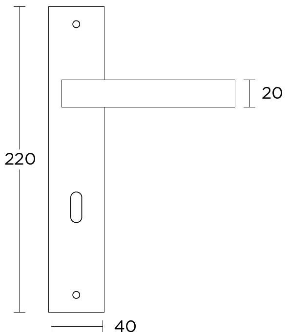Πόμολο Πόρτας Conset C875 Ανοξείδωτο Πλάκα διαστάσεις
