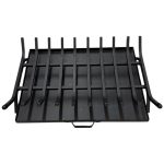 Μεταλλική σχάρα τζακιού μασίφ, ίσια με σταχτοθήκη