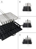 Μεταλλική σχάρα τζακιού με ψησταριά και σταχτοθήκη4