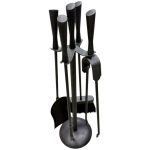 Σετ Εργαλείων Τζακιού 705 με Κρεμανταλά Αγάνα Φ17cm ύψος 67cmA